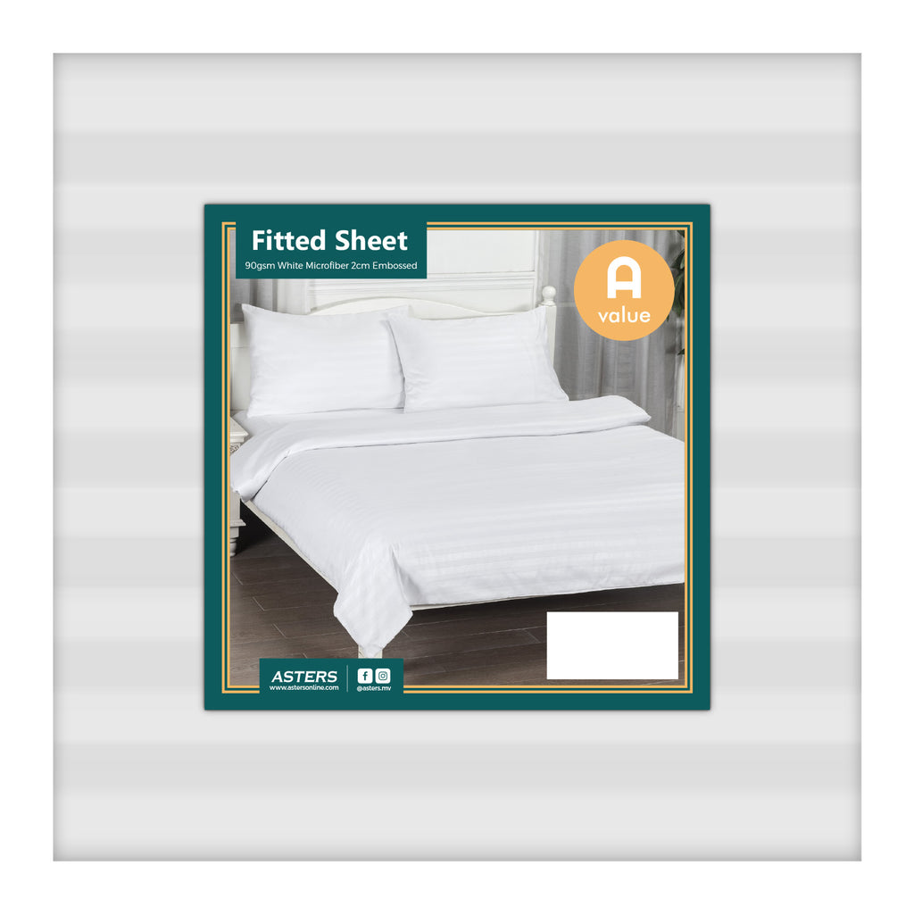 Fitted Sheet, Stripe (Single) - Asters Maldives