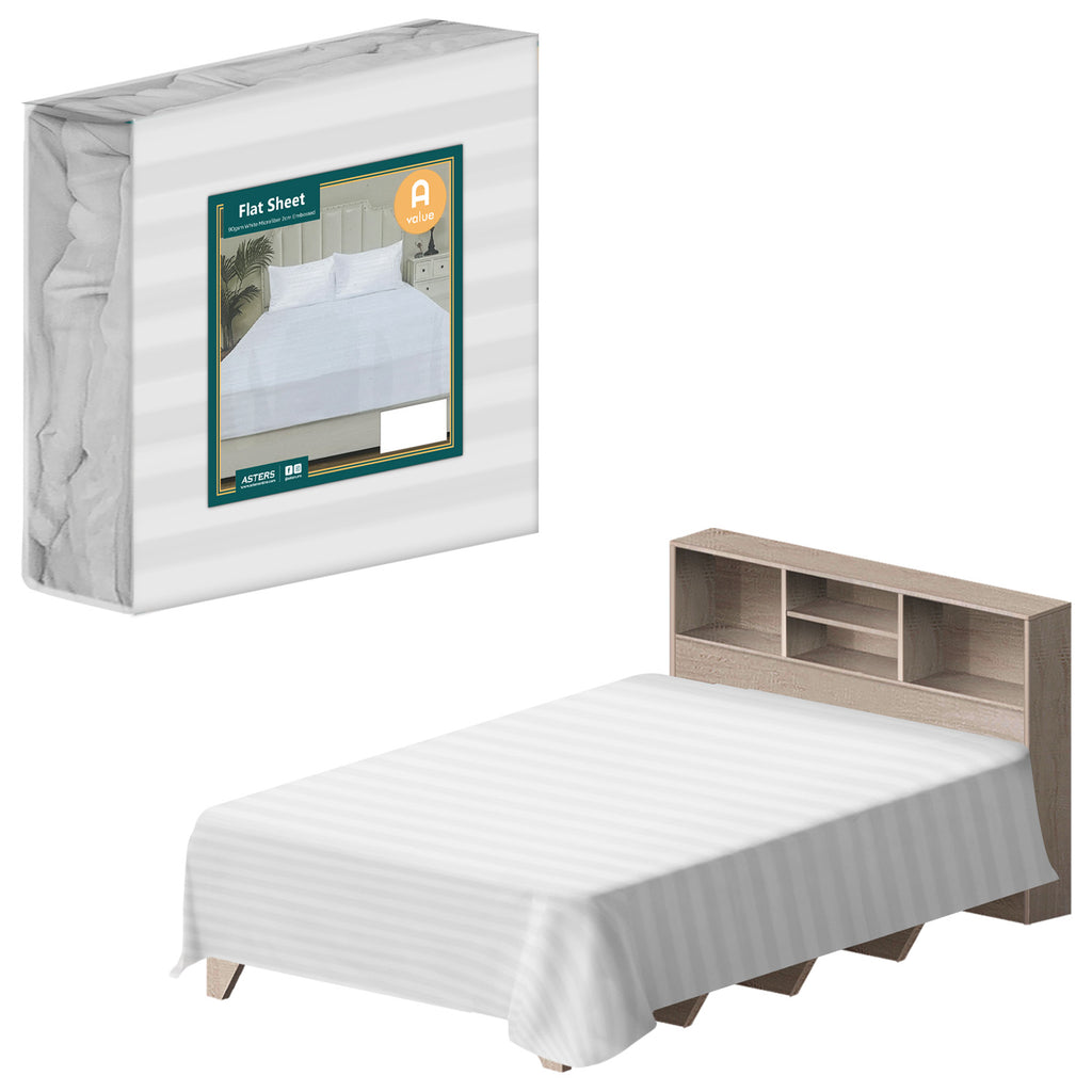 Flat Sheet, Stripe (Double) - Asters Maldives