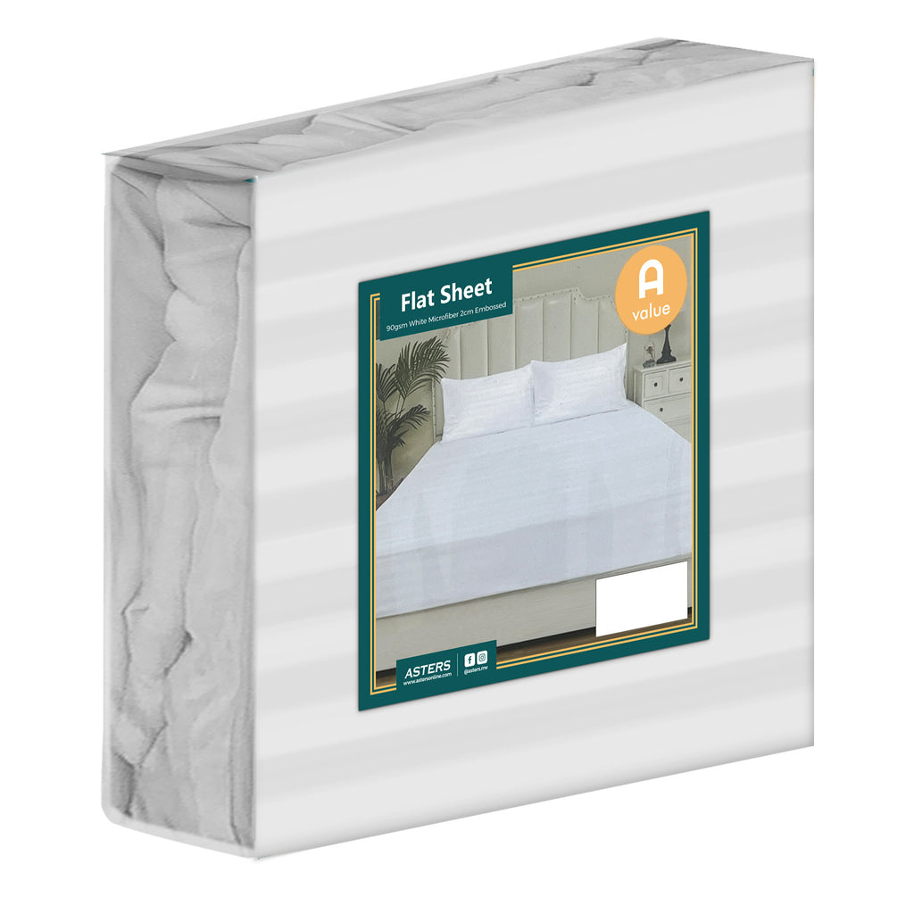 Flat Sheet, Stripe (Queen) - Asters Maldives