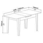 Dining Table (Extendable) - Asters Maldives