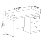 Desk with Pedestal - Asters Maldives