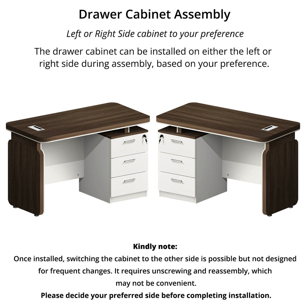 Desk with Pedestal - Asters Maldives