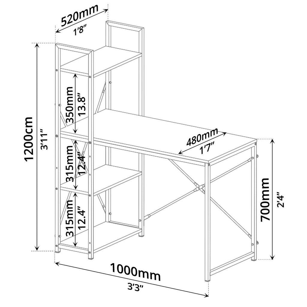 Desk (100cm) - Asters Maldives