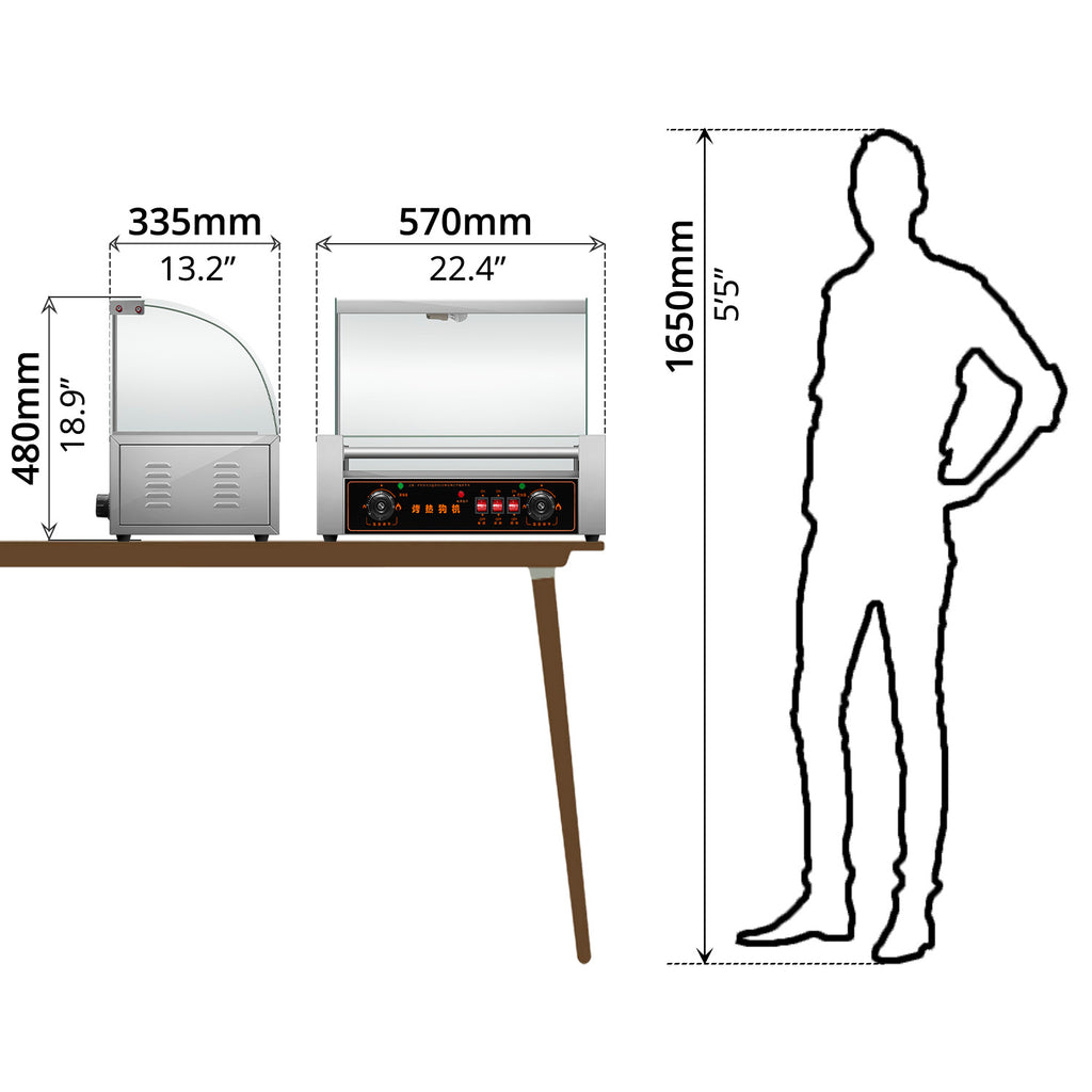 Hotdog Griller (7-Roller) - Asters Maldives