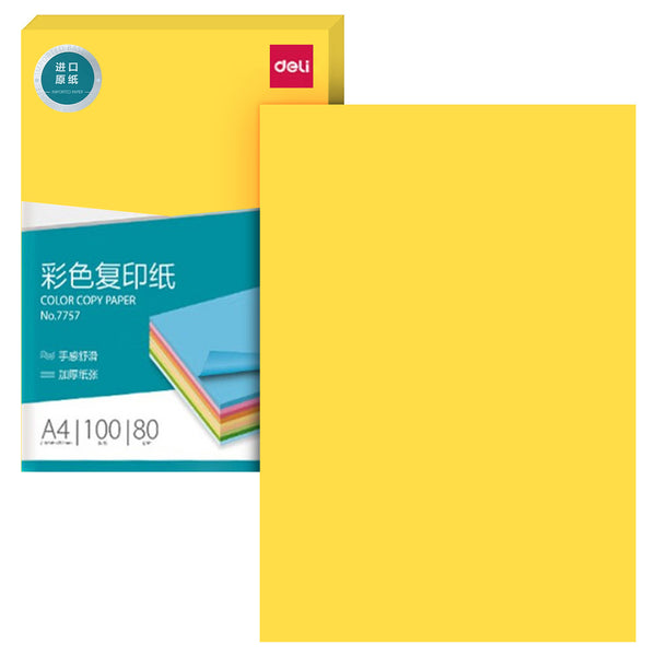 Color Paper, 100 Sheets (A4)