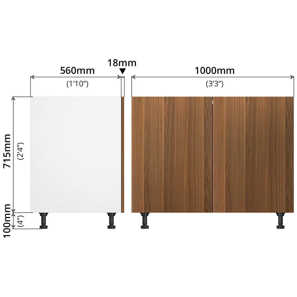 Corner Base Cabinet (Melamine) - Asters Maldives