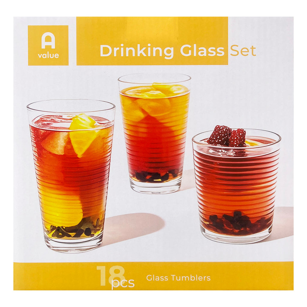 18-pcs Drinking Glass - Asters Maldives