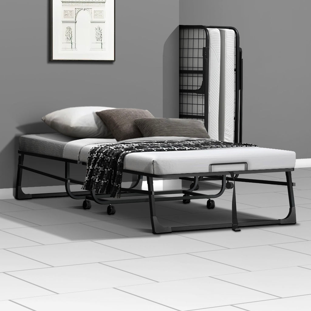 Foldable Bed with Mattress - Asters Maldives