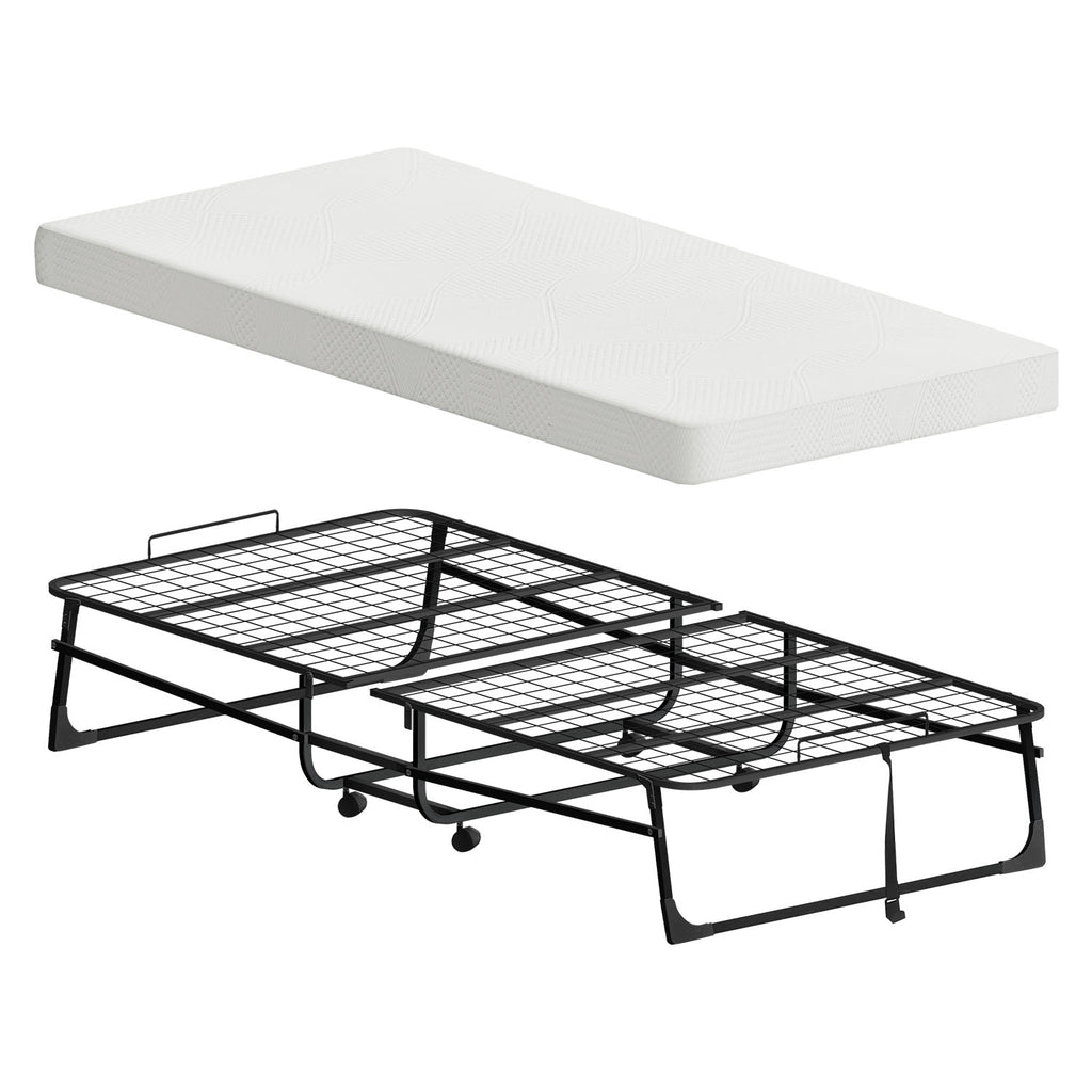 Foldable Bed with Mattress - Asters Maldives