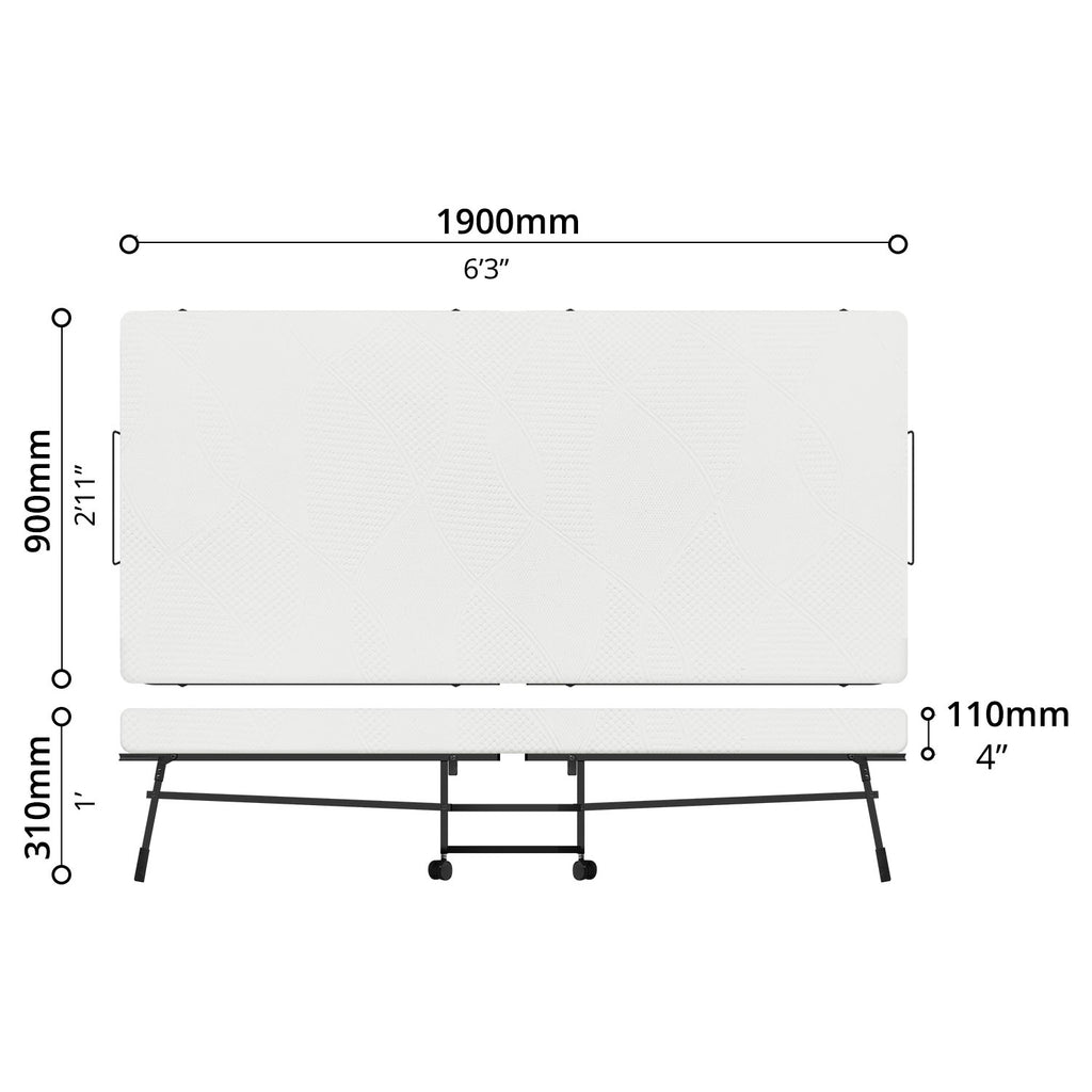 Foldable Bed with Mattress - Asters Maldives