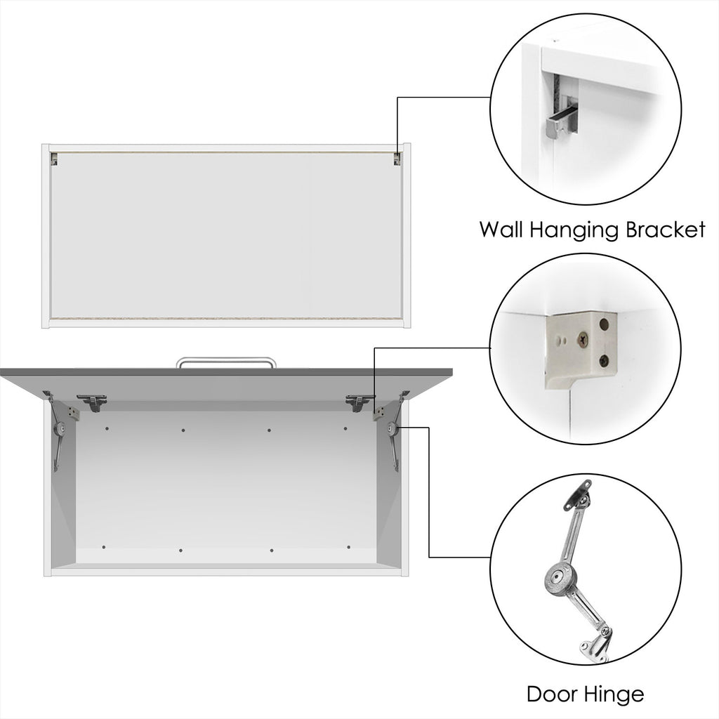 Flip-up Wall Cabinet (PET Gloss) - Asters Maldives