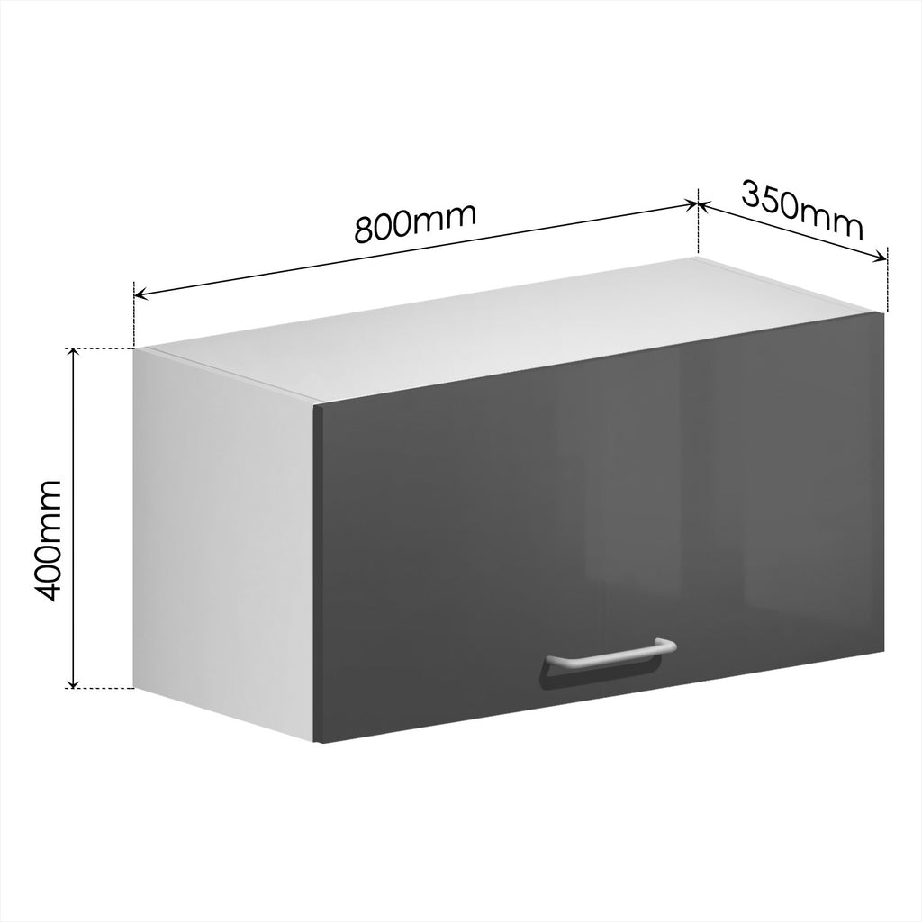 Flip-up Wall Cabinet (PET Gloss) - Asters Maldives