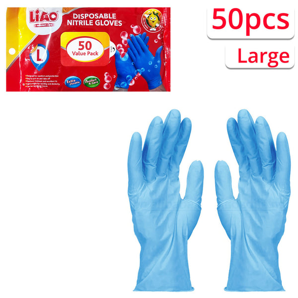 50-pcs Disposable Gloves (L)