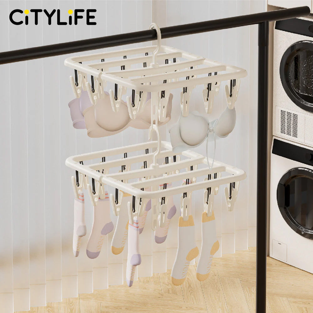 Clothes Hanger (With 24 Pegs)