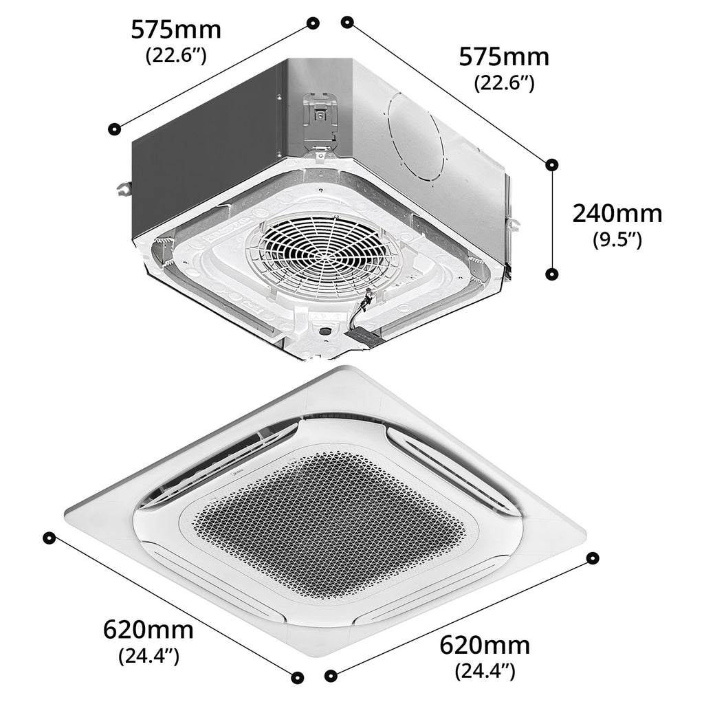 12k BTU Compact 4-Way VRF Indoor AC