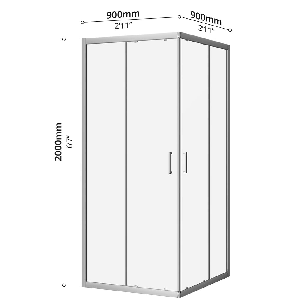 Shower Screen (90 x 200cm)