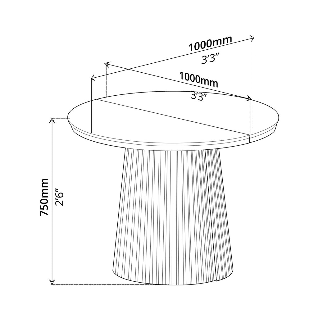 Dining Table (extendable) - Asters Maldives