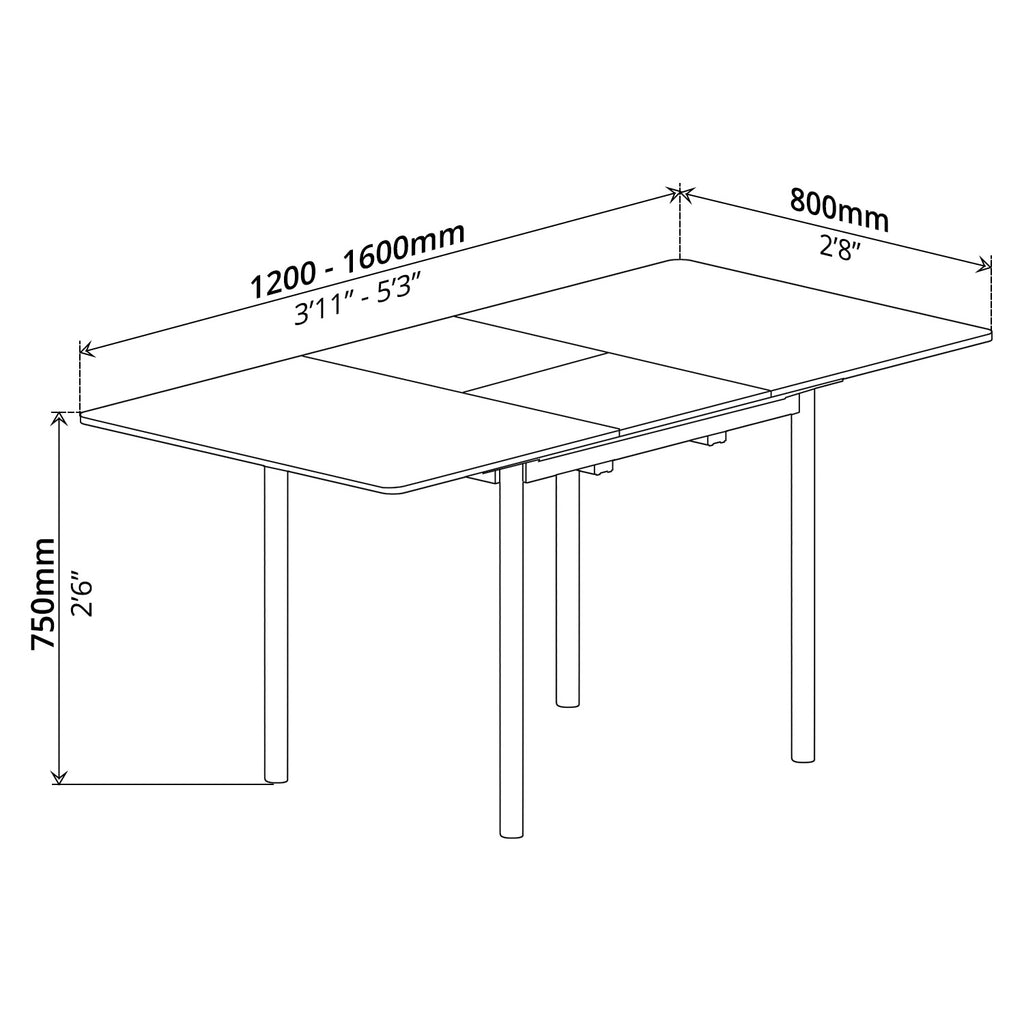 Dining Table (extendable) - Asters Maldives