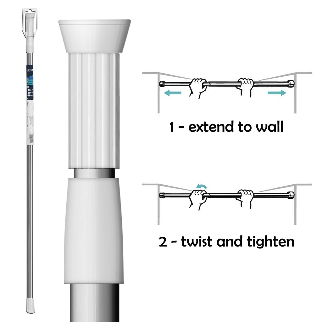 Shower Curtain Rod (110 - 200cm) - Asters Maldives