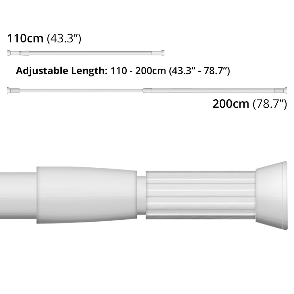 Shower Curtain Rod (110 - 200cm) - Asters Maldives