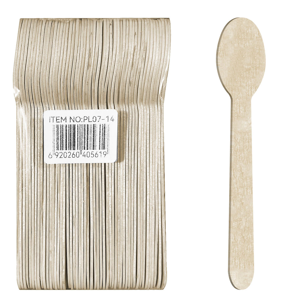 50-Pcs Wooden Spoon (6")