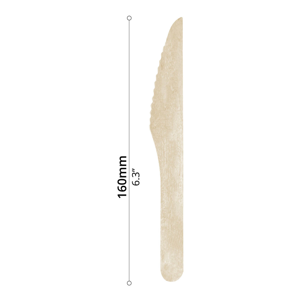 50-Pcs Wooden Knife (6")