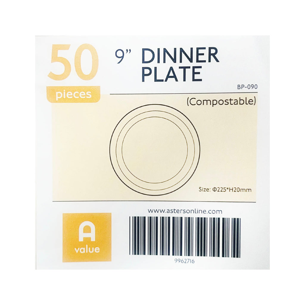 50-pcs Dinner Plate (Ø9")