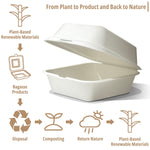 50-pcs Food Container (6" x 6")