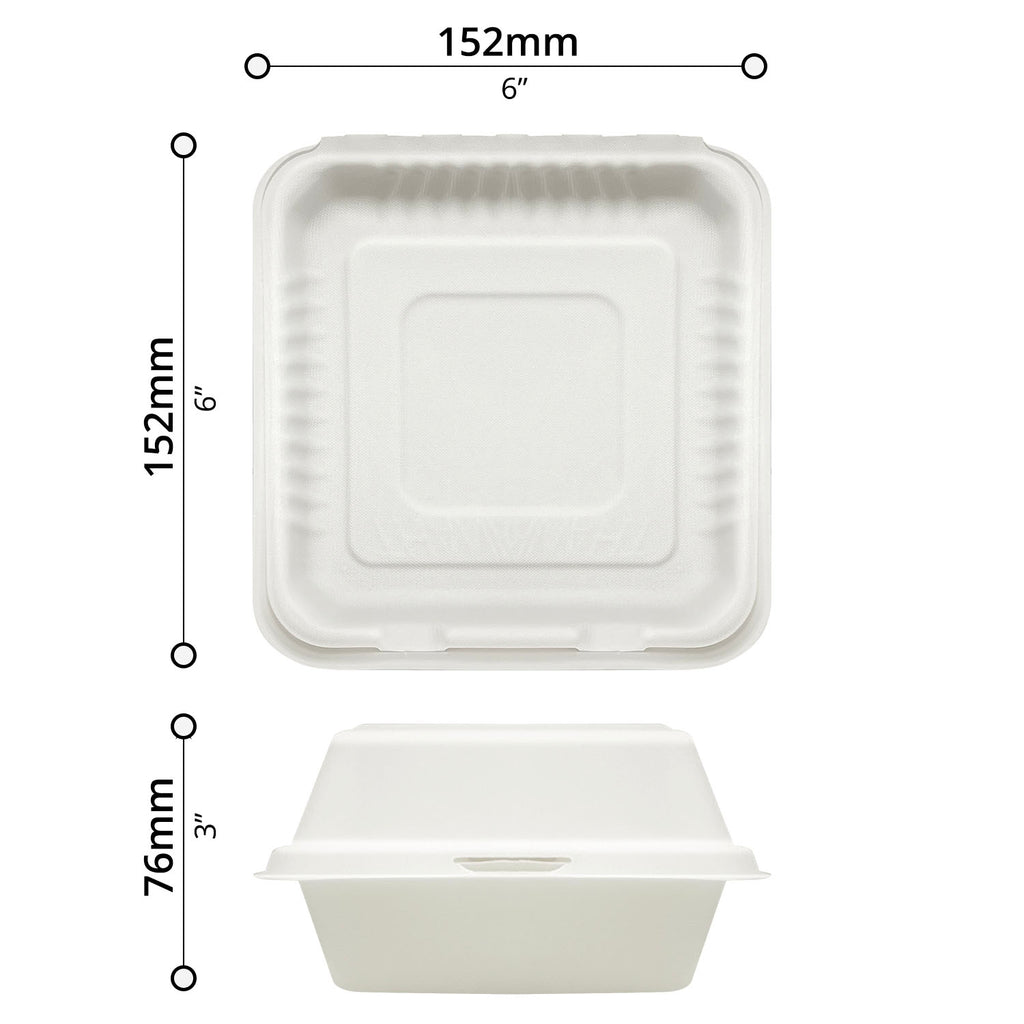 50-pcs Food Container (6" x 6")