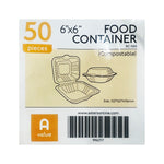50-pcs Food Container (6" x 6")