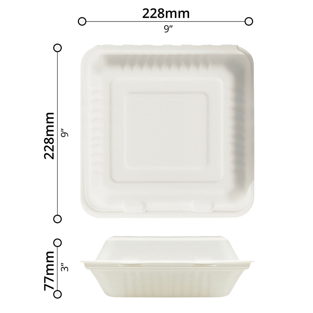 50-pcs Food Container (9" x 9")