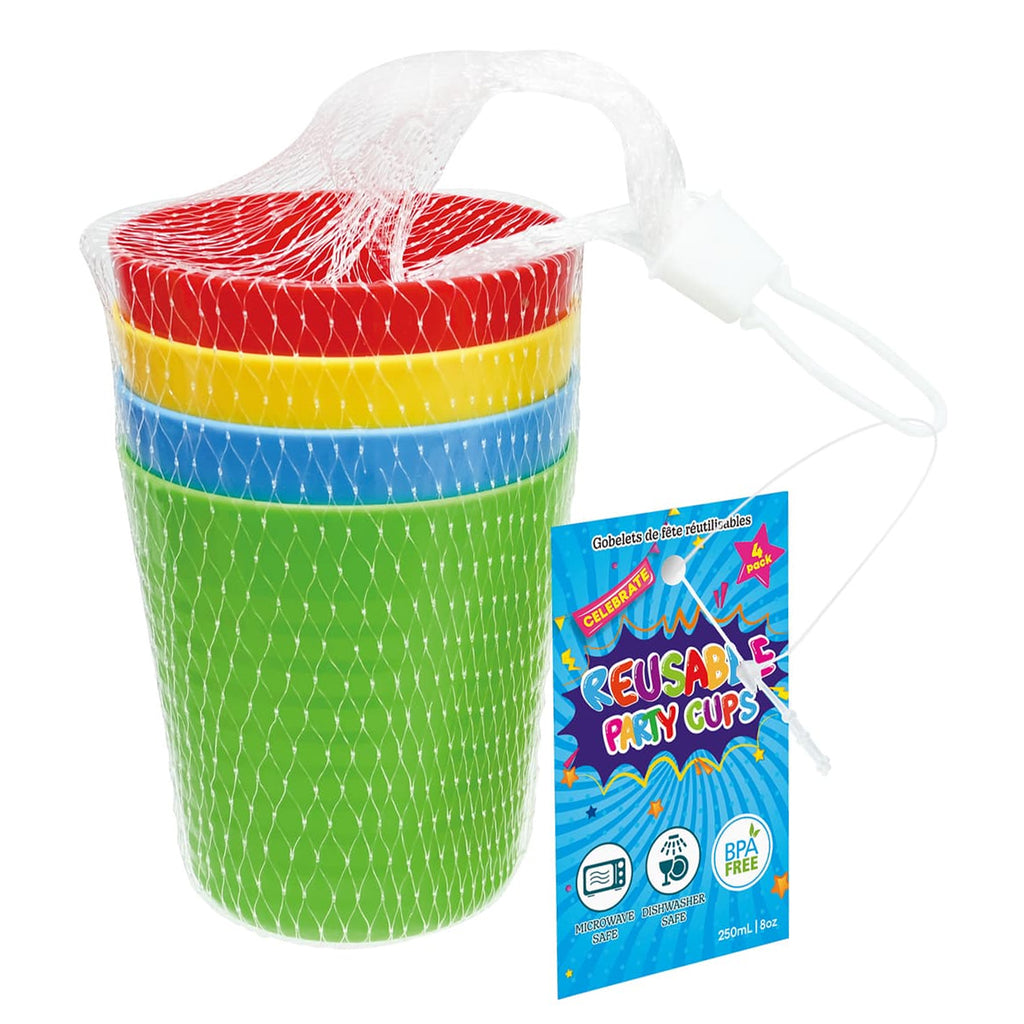 4-pcs Plastic Cup (250ml)
