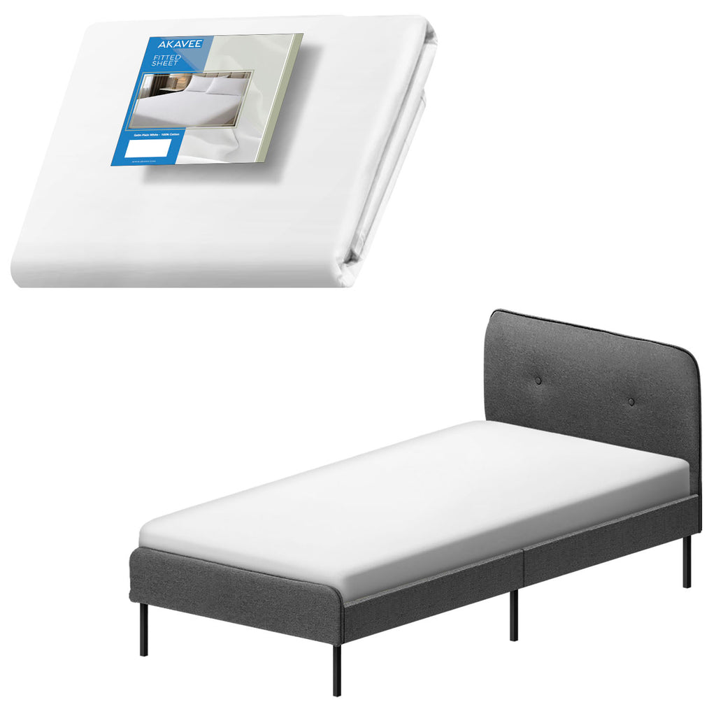 Fitted Sheet, 300TC Plain (Single)