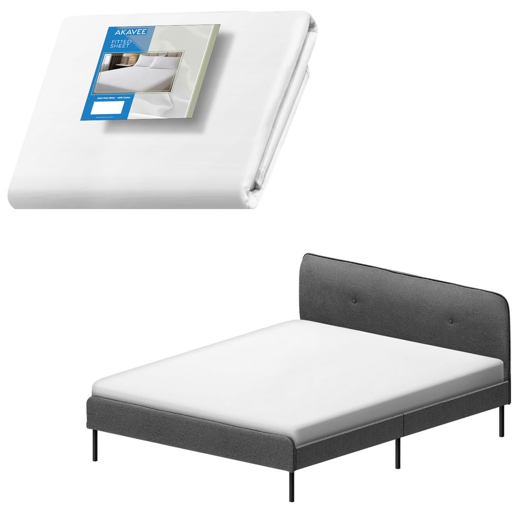 Fitted Sheet, 300TC Plain (Queen)