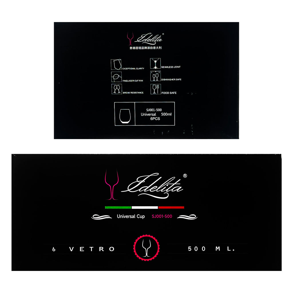 6-pcs Drinking Glass (500ml) - Asters Maldives