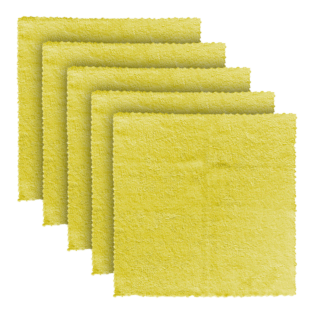A-Value (5PCs) 30x30cm Microfiber Cleaning Cloths, Yellow– Asters Maldives