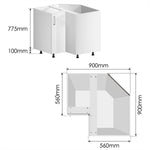 Corner Base Cabinet (Lacquer) - Asters Maldives