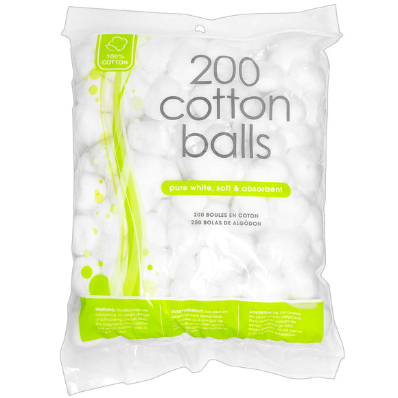 Cotton Balls (200 Pcs) - Asters Maldives