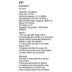 Water Filter (PP) - Asters Maldives
