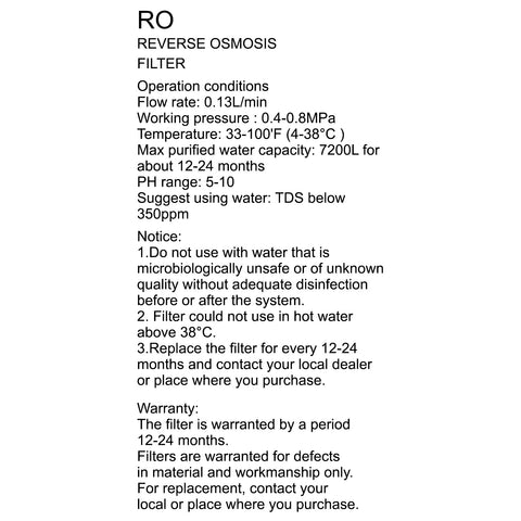 Water Filter (RO) - Asters Maldives