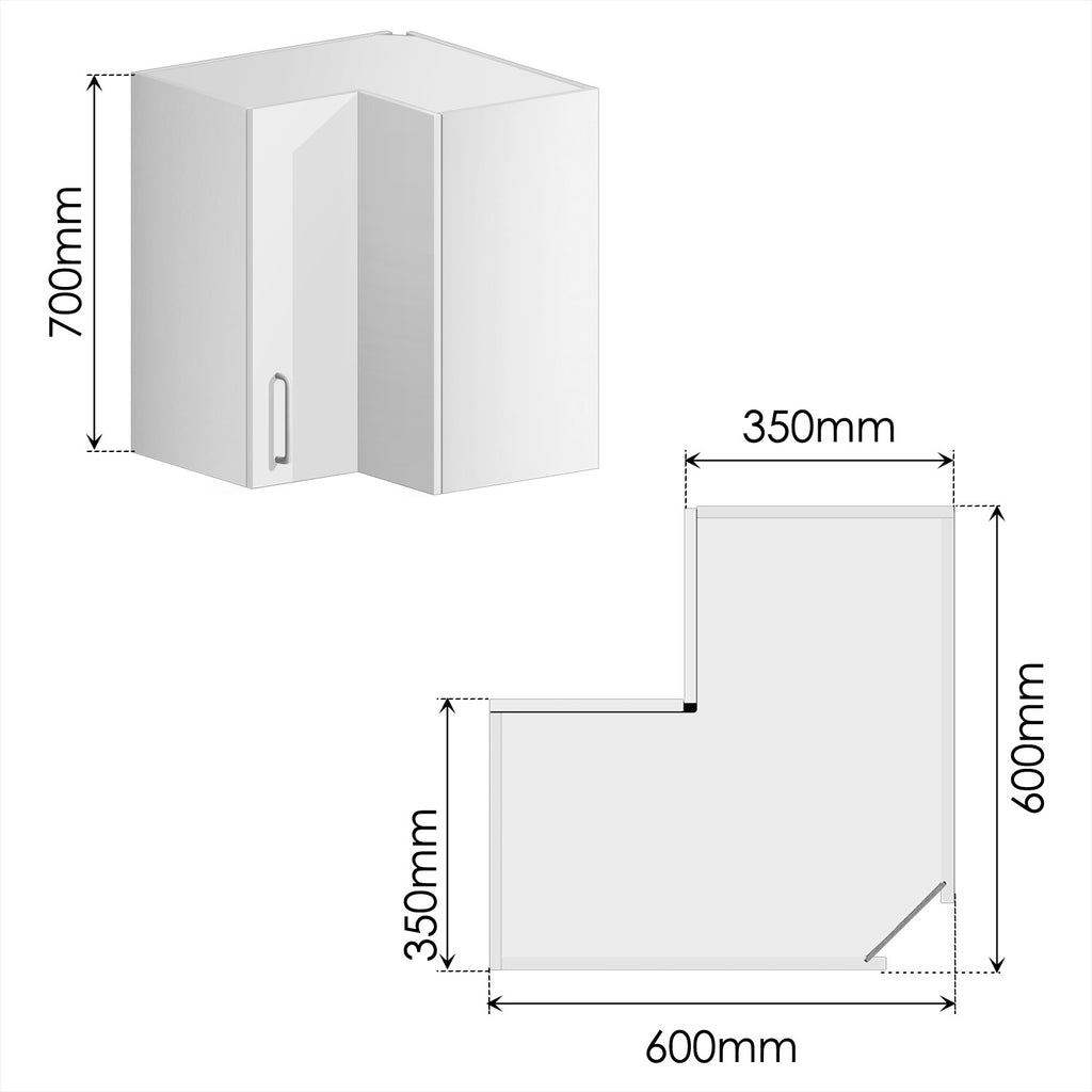 Corner Wall Cabinet (Melamine) - Asters Maldives