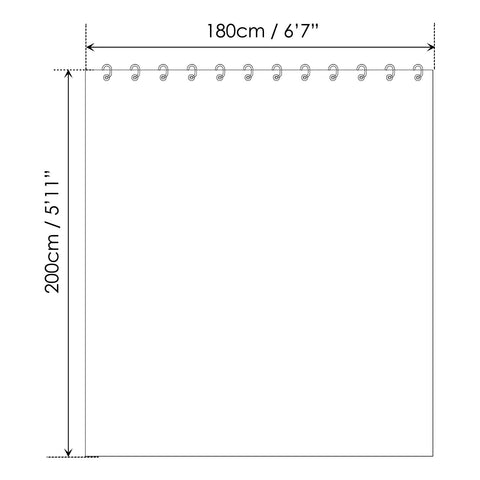 Shower Curtain (180 x 200cm) - Asters Maldives