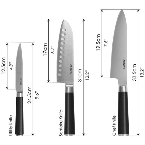 Knife Set (3 PCs) - Asters Maldives