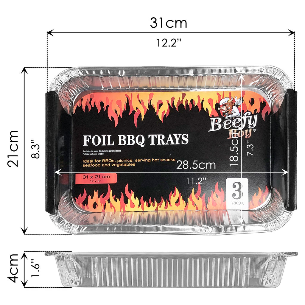 Foil Tray, 3PCs (31 x 21cm) - Asters Maldives