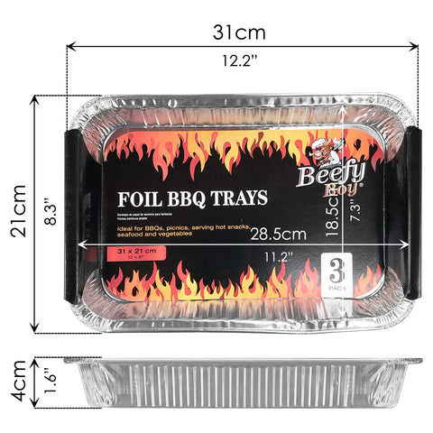 Foil Tray, 3PCs (31 x 21cm) - Asters Maldives