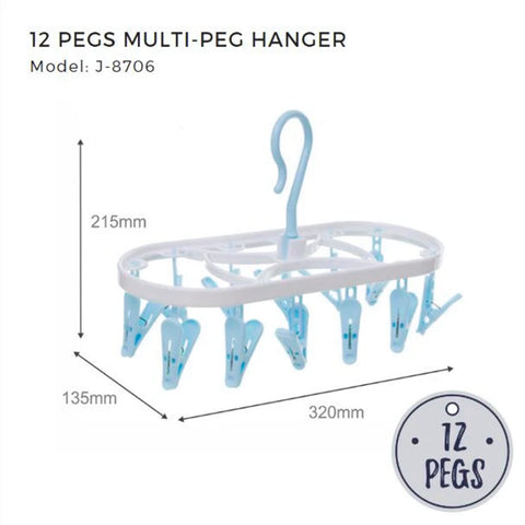 Clothes Hanger (With 12 Pegs) - Asters Maldives