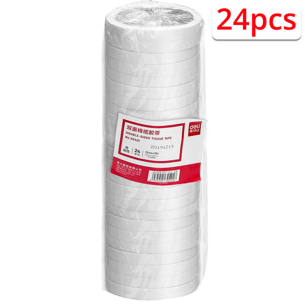 Double Sided Tape, 24 Rolls (12mm x 10y)