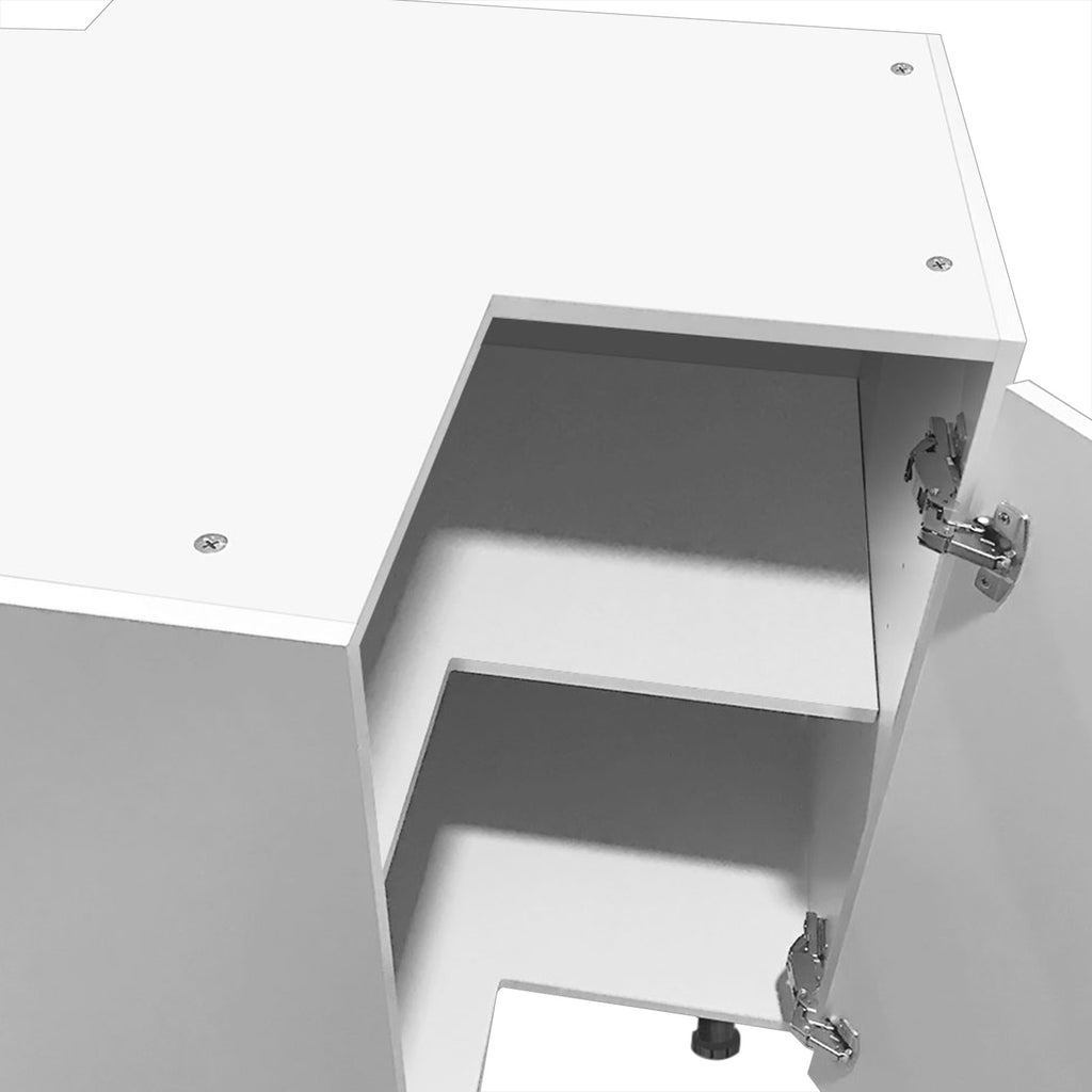 Corner Base Cabinet (PET Gloss) - Asters Maldives
