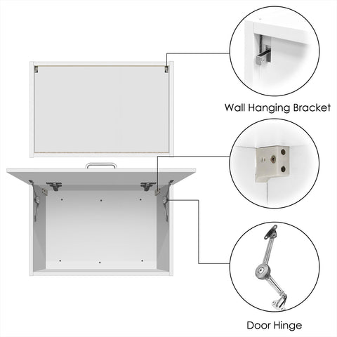 Flip-Up Wall Cabinet (PET Gloss) - Asters Maldives