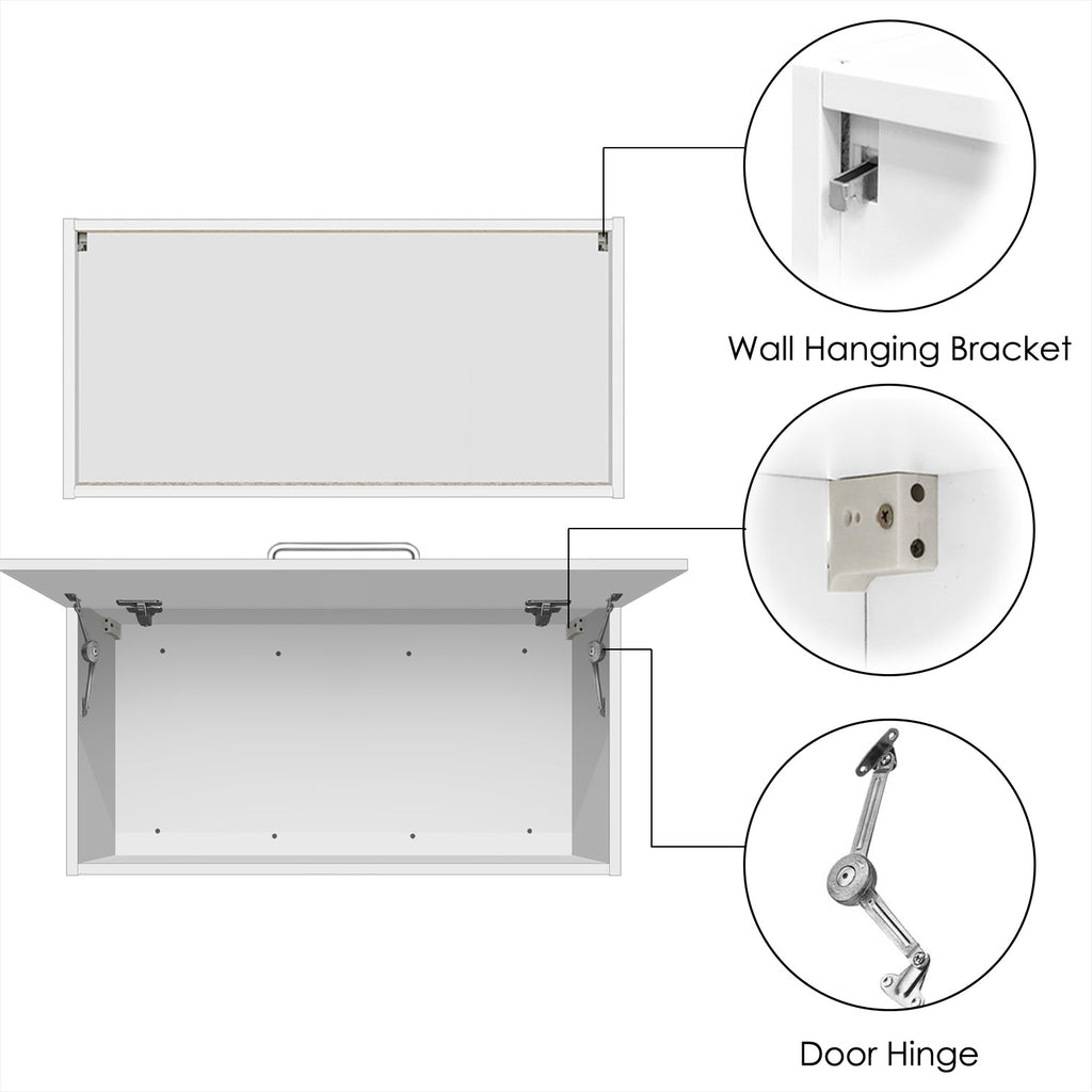 Flip-Up Wall Cabinet (PET Gloss) - Asters Maldives